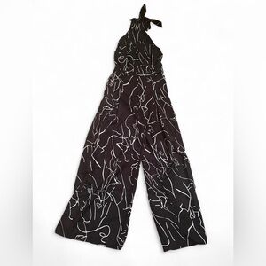 Elegant Black and White Women's Jumpsuit